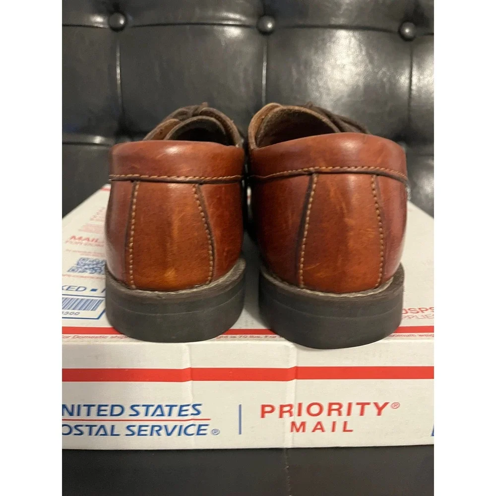 Orvis  Brown Leather Moc Toe Oxfords